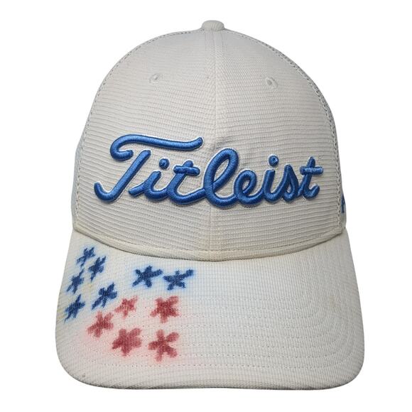 Titleist Snapback Trucker Hat White One Size Mesh Back Embroidered - Picture 1 of 9
